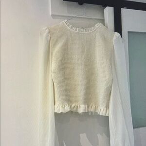 Elegant Cream Women's Top